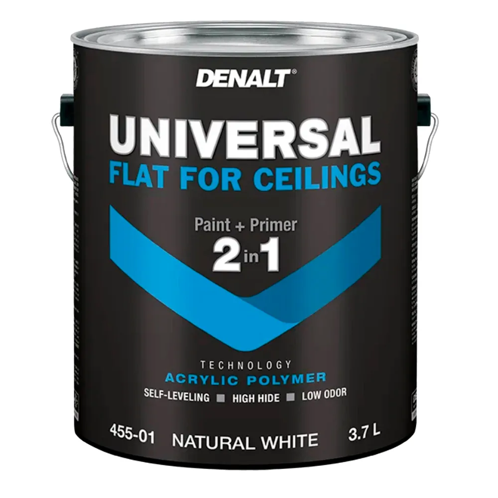 Белоснежная ультра матовая краска для потолков на акриловой основе. Denalt Universal Flat for Ceilings